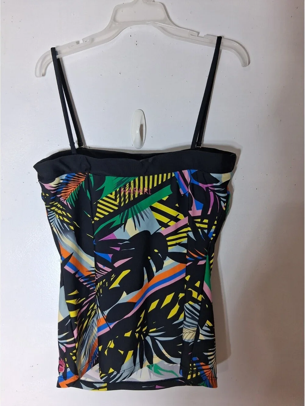 Hapari Women's Multicolor Floral Adjustable Strap Tankini Top, Size 16(XL) - Picture 3 of 6